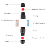 New 2/1PC IP68 Waterproof Joint Wire Quick Connection Connector 2/3 Pin Solder Less LED Lamp Wiring Outdoor Rainproof Terminal - flohmarkt-deutschland.shop