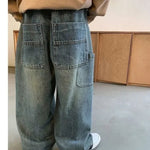 New Children's Denim Pants 2025 Spring Summer New Girls' Wide-leg Pants 2-7Year Boy's Jeans Casual Big Pocket Trousers for Kids - flohmarkt-deutschland.shop