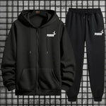 New in Women Tracksuit Trend Printing Hooded Sweatshirts Pants 2Pcs Set Casual Zipper Overcoat Suit Daily Clothing Autumn Winter - flohmarkt-deutschland.shop
