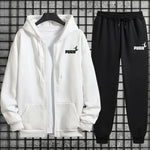 New in Women Tracksuit Trend Printing Hooded Sweatshirts Pants 2Pcs Set Casual Zipper Overcoat Suit Daily Clothing Autumn Winter - flohmarkt-deutschland.shop