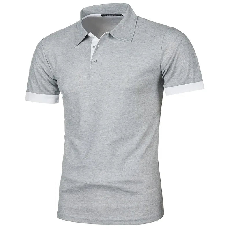 New Mens Short Sleeve Polo Shirt Solid Color Streetwear Lightweight Lapel Tshirts for Men Summer Jogging Sport Tops - flohmarkt-deutschland.shop