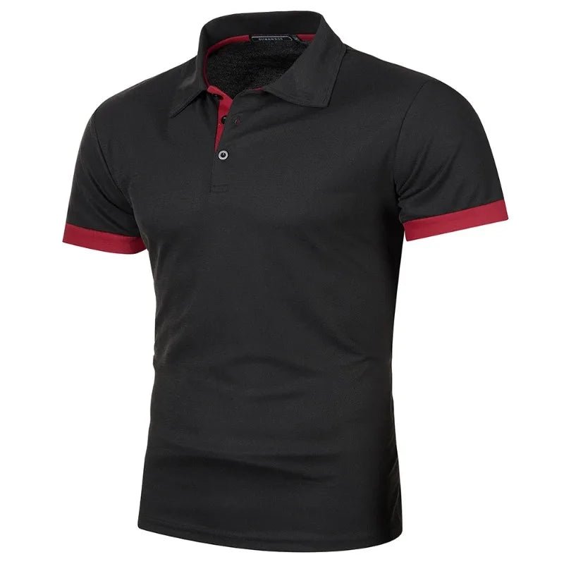 New Mens Short Sleeve Polo Shirt Solid Color Streetwear Lightweight Lapel Tshirts for Men Summer Jogging Sport Tops - flohmarkt-deutschland.shop