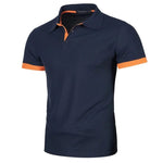 New Mens Short Sleeve Polo Shirt Solid Color Streetwear Lightweight Lapel Tshirts for Men Summer Jogging Sport Tops - flohmarkt-deutschland.shop