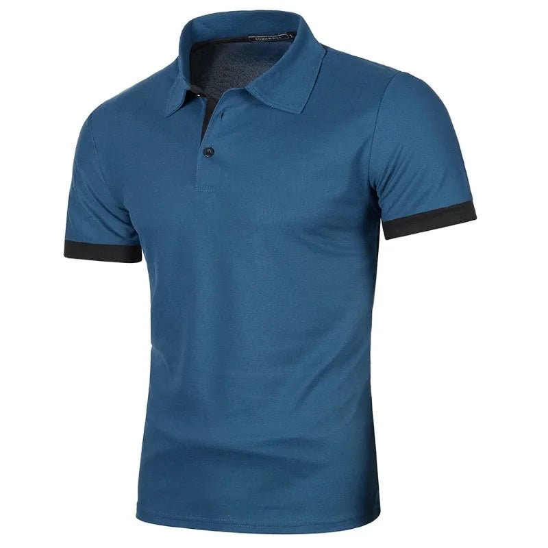 New Mens Short Sleeve Polo Shirt Solid Color Streetwear Lightweight Lapel Tshirts for Men Summer Jogging Sport Tops - flohmarkt-deutschland.shop