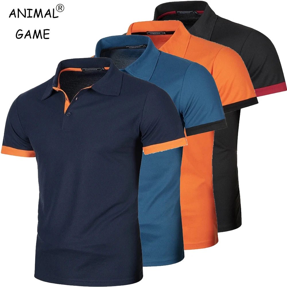 New Mens Short Sleeve Polo Shirt Solid Color Streetwear Lightweight Lapel Tshirts for Men Summer Jogging Sport Tops - flohmarkt-deutschland.shop
