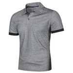 New Mens Short Sleeve Polo Shirt Solid Color Streetwear Lightweight Lapel Tshirts for Men Summer Jogging Sport Tops - flohmarkt-deutschland.shop
