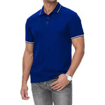 New Men's Short Sleeve Polo Shirt Summer Male Contrast Oversized T Shirt Breathable Shirts Lightweight Streetwear Gym Tops - flohmarkt-deutschland.shop