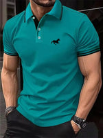 New Men's T-shirt Classic Short sleeved Polo Shirt Summer Top Casual T-shirt Button Lapel Super Large S-3XL Casual Polo Shirt - flohmarkt-deutschland.shop