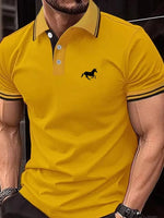 New Men's T-shirt Classic Short sleeved Polo Shirt Summer Top Casual T-shirt Button Lapel Super Large S-3XL Casual Polo Shirt - flohmarkt-deutschland.shop