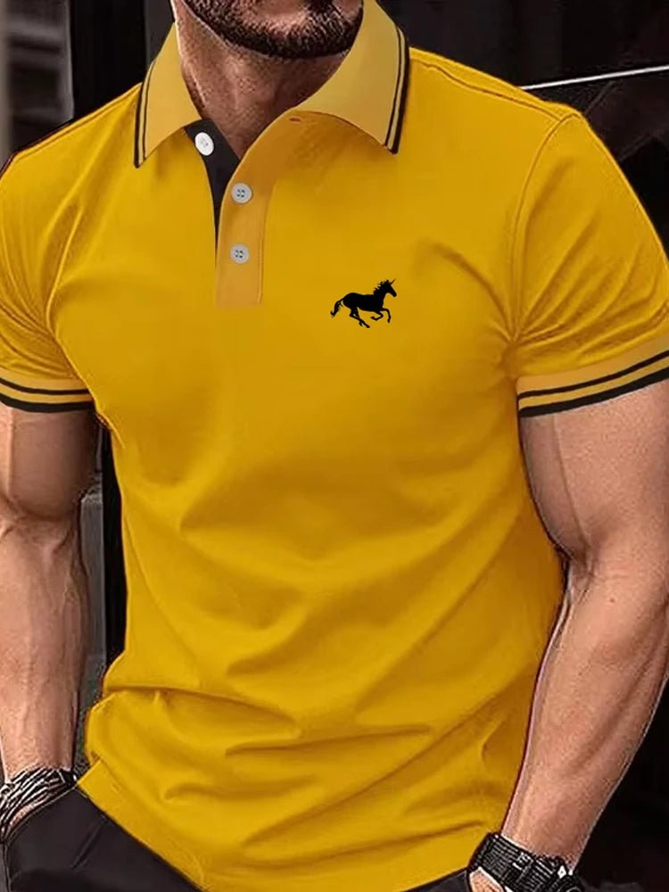 New Men's T-shirt Classic Short sleeved Polo Shirt Summer Top Casual T-shirt Button Lapel Super Large S-3XL Casual Polo Shirt - flohmarkt-deutschland.shop