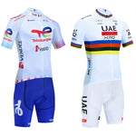 New UAE Cycling Jersey White TOTAL Team Bike Jersey Shorts Set Men Women Quick dry Ropa Ciclismo Pro Bicycle T-Shirt Clothing - flohmarkt-deutschland.shop