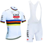 New UAE Cycling Jersey White TOTAL Team Bike Jersey Shorts Set Men Women Quick dry Ropa Ciclismo Pro Bicycle T-Shirt Clothing - flohmarkt-deutschland.shop