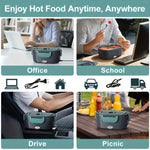 New US Standard Electric Lunch Box Double Compartment Portable Food Heater 110V-240V 12V 24V for Home Car Camping - flohmarkt-deutschland.shop