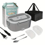 New US Standard Electric Lunch Box Double Compartment Portable Food Heater 110V-240V 12V 24V for Home Car Camping - flohmarkt-deutschland.shop