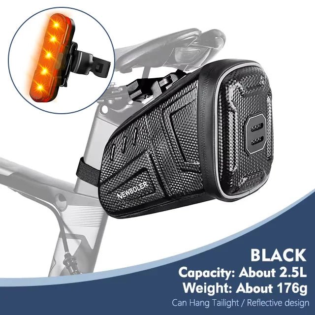 NEWBOLER 1.5L/2.5L Waterproof Bicycle Saddle Bag MTB Road Bike Saddlebags Reflective Striped Bicycle Tool Bag MTB Accessories - flohmarkt-deutschland.shop