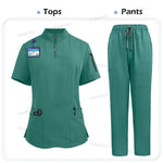 Niaahinn Scrub Surgical Uniforms Medical Clothing for Women Hot Sell Multi-color Veterinary Pet Hospital Dental Clinic Work Wear - flohmarkt-deutschland.shop