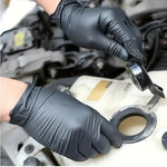 NitrilPro Schwarze Nitril Einweghandschuhe - Latexfrei Puderfrei Mit Strukturierter Griffoberfläche - flohmarkt-deutschland.shop