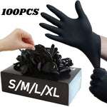NitrilPro Schwarze Nitril Einweghandschuhe - Latexfrei Puderfrei Mit Strukturierter Griffoberfläche - flohmarkt-deutschland.shop
