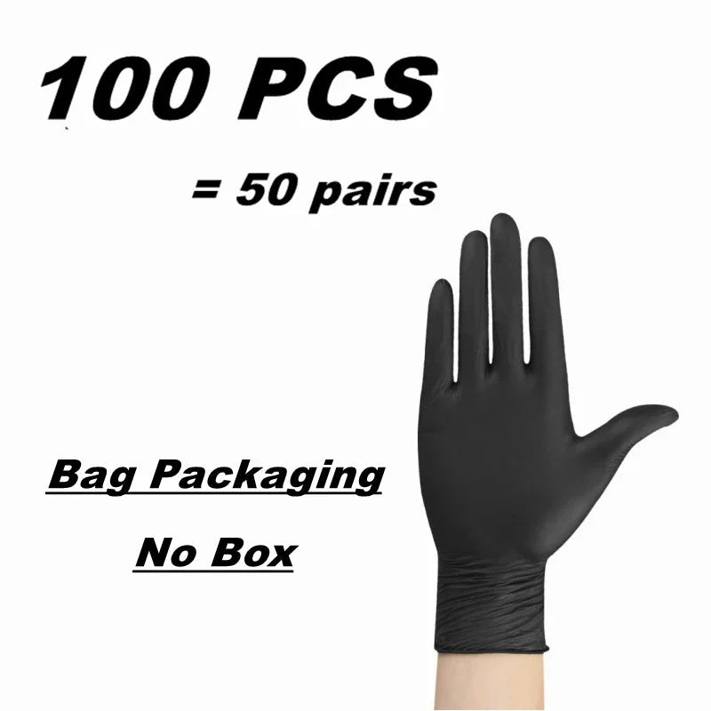 NitrilPro Schwarze Nitril Einweghandschuhe - Latexfrei Puderfrei Mit Strukturierter Griffoberfläche - flohmarkt-deutschland.shop