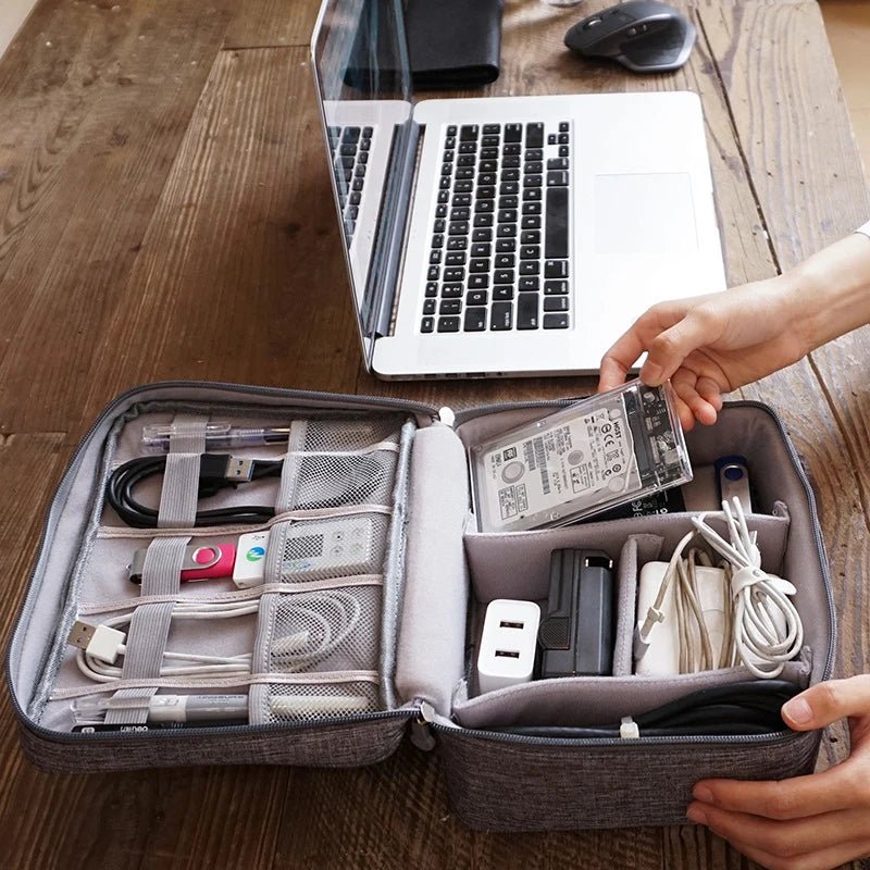 NovaTech Reise Kabeltasche - Wasserdicht Und Tragbar Für USB Datenkabel Ladegerät Elektronik Zubehör - flohmarkt-deutschland.shop