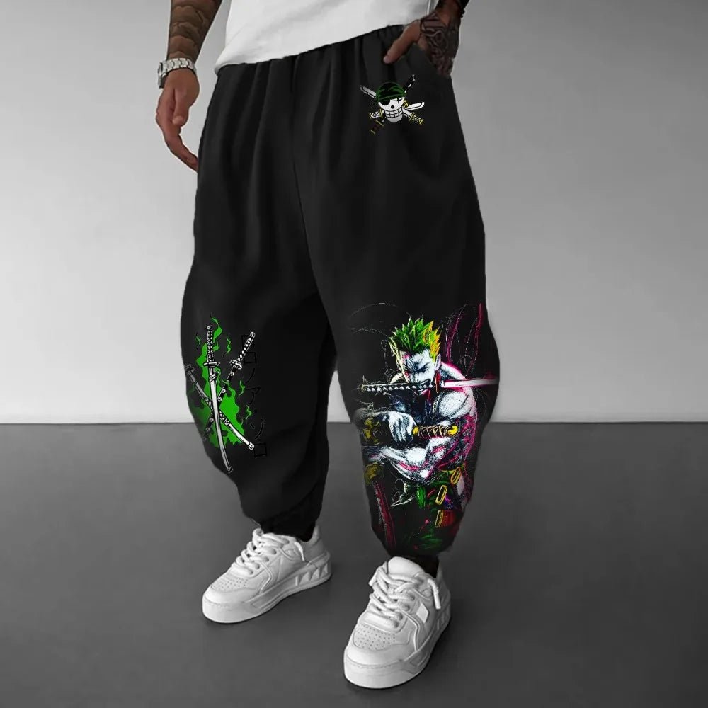 ONE PIECE Men's Pants Trousers Sweatpants Roronoa Zoro Anime Spring Autumn Hip Hop Punk Y2K Homegrown Jogger Pants Winter - flohmarkt-deutschland.shop