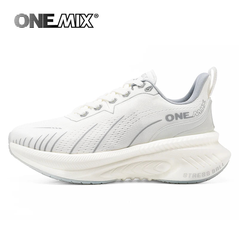 ONEMIX White Road Running Shoes for Men Air Cushion Outdoor Sport Shoes Male Trainers Summer Jogging Shoes Women Footwear - flohmarkt-deutschland.shop