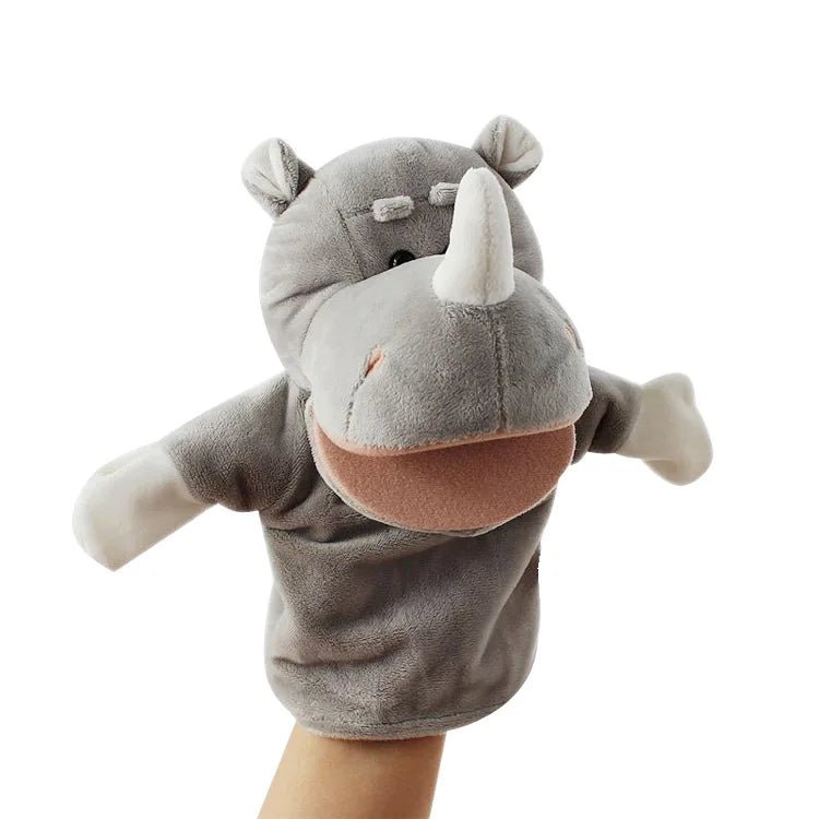 Original 25cm hand puppet soft plush toys cute elephant lion monkey animal stuffed puppet pretend story dolls gift for children - flohmarkt-deutschland.shop