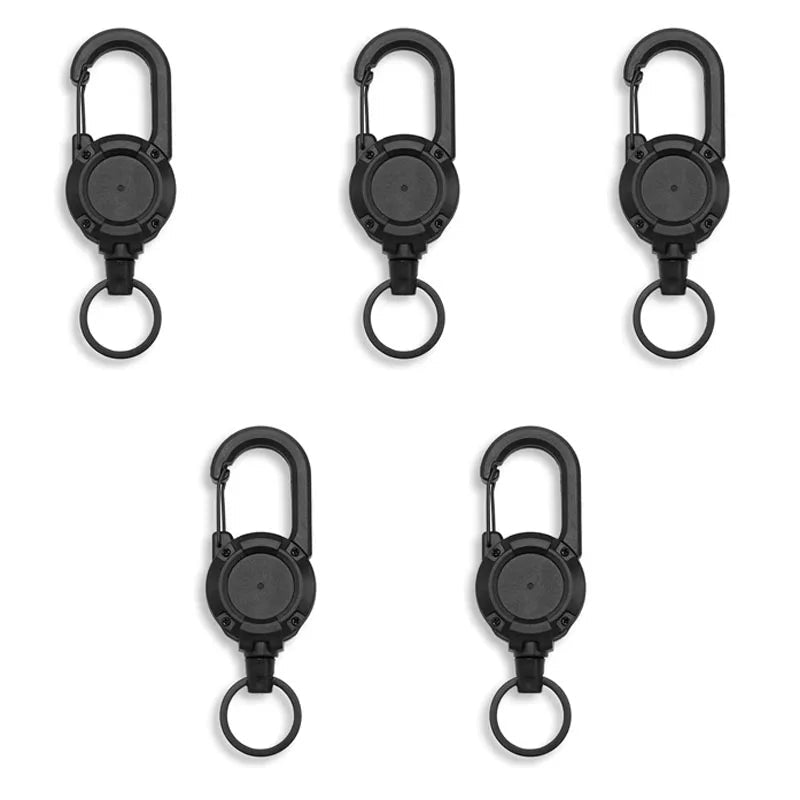 Outdoor Retractable Key Chain Mountaineering Buckle Key Chain Anti-loss Anti-theft High Rebound Easy To Pull - flohmarkt-deutschland.shop