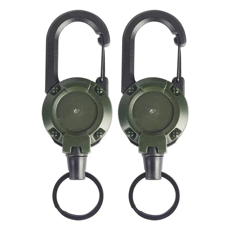 Outdoor Retractable Key Chain Mountaineering Buckle Key Chain Anti-loss Anti-theft High Rebound Easy To Pull - flohmarkt-deutschland.shop