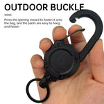 Outdoor Retractable Key Chain Mountaineering Buckle Key Chain Anti-loss Anti-theft High Rebound Easy To Pull - flohmarkt-deutschland.shop