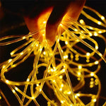 Outdoor Solar Tube Rope Led Light Garden Christmas Decoration Fairy String Light 32m/22M/12M/7M Outdoor Wedding Party Led Lamp - flohmarkt-deutschland.shop