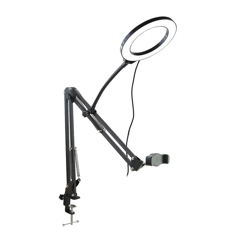 Overhead Tripod for Phone with Ring Light Desktop Cellphone Bracket for Video Shooting Table Mobile Mount for Filming Recording - flohmarkt-deutschland.shop