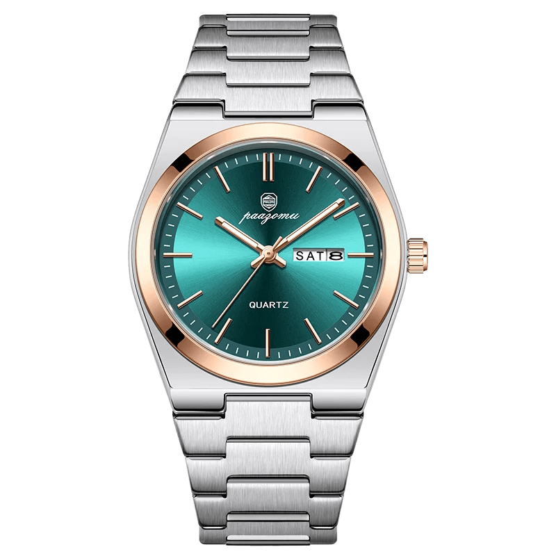 PAAZOMU Luxury Sport Quartz Man Wristwatch Waterproof Luminous Date Week Men Watches Stainless Steel Men's Watch Male Reloj+box - flohmarkt-deutschland.shop