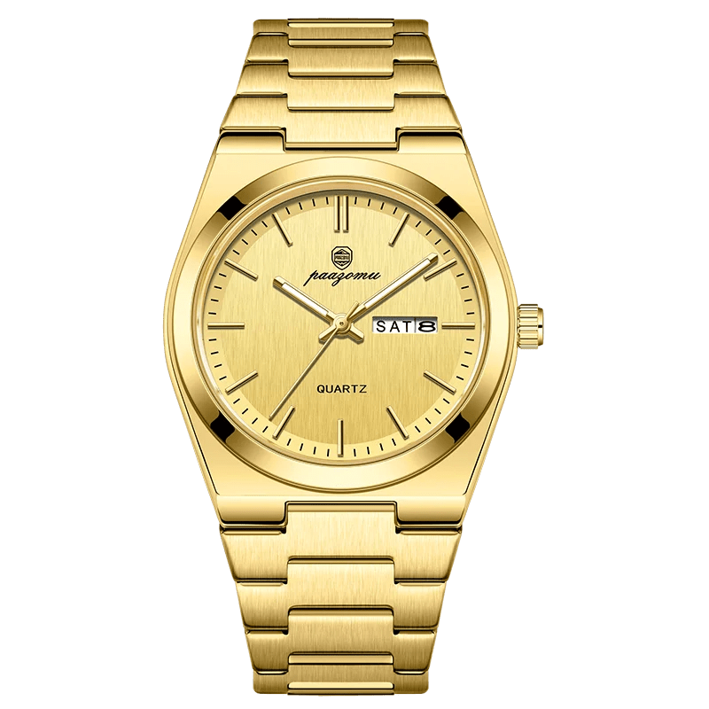 PAAZOMU Luxury Sport Quartz Man Wristwatch Waterproof Luminous Date Week Men Watches Stainless Steel Men's Watch Male Reloj+box - flohmarkt-deutschland.shop