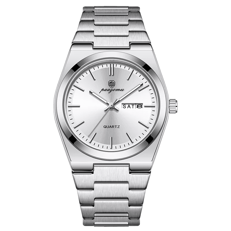PAAZOMU Luxury Sport Quartz Man Wristwatch Waterproof Luminous Date Week Men Watches Stainless Steel Men's Watch Male Reloj+box - flohmarkt-deutschland.shop
