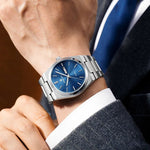 PAAZOMU Luxus Sport Quarz Mann Armbanduhr Wasserdicht Leucht Datum Woche Männer Uhren Edelstahl herren Uhr Männlich Reloj + box - flohmarkt-deutschland.shop