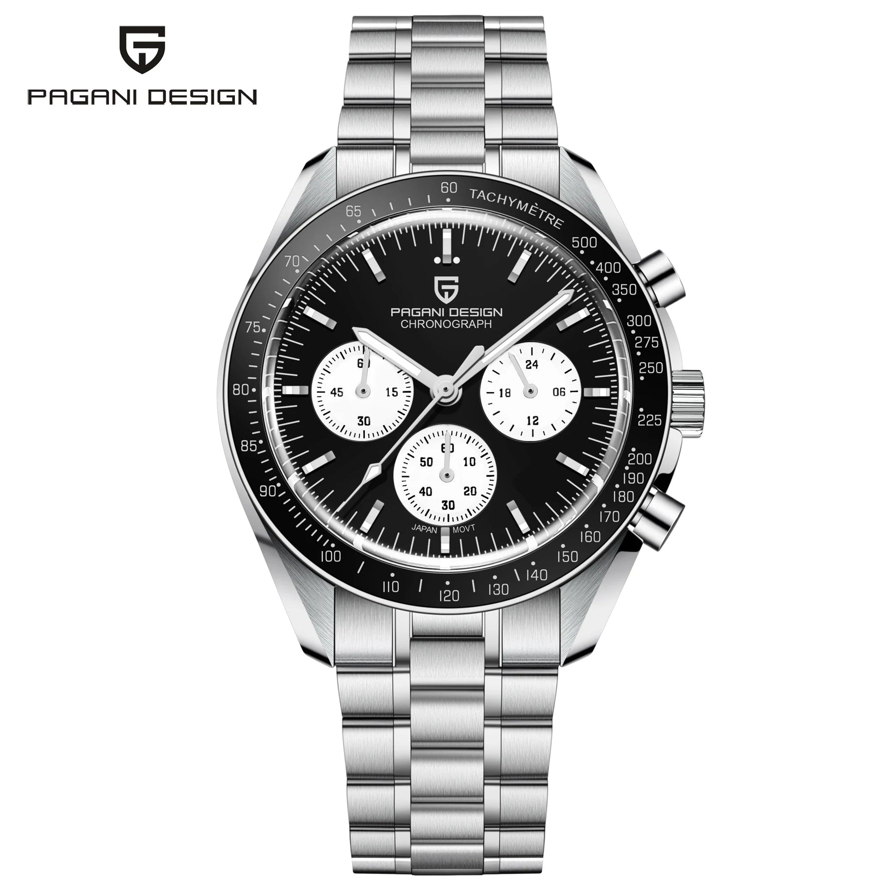PAGANI DESIGN 2026 New Moon Herrenuhren, Luxus-Quarzuhr für Herren, VK63, Chronograph, AR-Saphirspiegel, Keramiklünette, leuchtend - flohmarkt-deutschland.shop