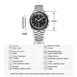 PAGANI DESIGN 2026 New Moon Herrenuhren, Luxus-Quarzuhr für Herren, VK63, Chronograph, AR-Saphirspiegel, Keramiklünette, leuchtend - flohmarkt-deutschland.shop
