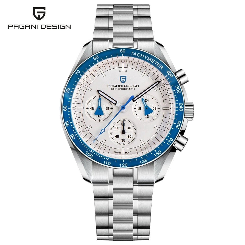 PAGANI DESIGN 2026 New Moon Herrenuhren, Luxus-Quarzuhr für Herren, VK63, Chronograph, AR-Saphirspiegel, Keramiklünette, leuchtend - flohmarkt-deutschland.shop