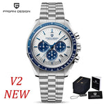 PAGANI DESIGN 2026 New Moon Herrenuhren, Luxus-Quarzuhr für Herren, VK63, Chronograph, AR-Saphirspiegel, Keramiklünette, leuchtend - flohmarkt-deutschland.shop
