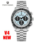 PAGANI DESIGN 2026 New Moon Herrenuhren, Luxus-Quarzuhr für Herren, VK63, Chronograph, AR-Saphirspiegel, Keramiklünette, leuchtend - flohmarkt-deutschland.shop