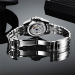 PAGANI DESIGN Herren Automatikuhr – GMT, Saphirglas, Keramik, 40mm, Wasserdicht - flohmarkt-deutschland.shop