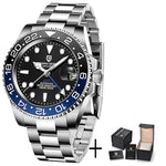 PAGANI DESIGN Herren Automatikuhr – GMT, Saphirglas, Keramik, 40mm, Wasserdicht - flohmarkt-deutschland.shop