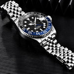 PAGANI DESIGN Herren Automatikuhr – GMT, Saphirglas, Keramik, 40mm, Wasserdicht - flohmarkt-deutschland.shop