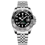 PAGANI DESIGN Herren Automatikuhr – GMT, Saphirglas, Keramik, 40mm, Wasserdicht - flohmarkt-deutschland.shop