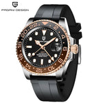 PAGANI DESIGN Herren Automatikuhr – GMT, Saphirglas, Keramik, 40mm, Wasserdicht - flohmarkt-deutschland.shop