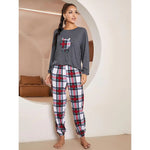 Pajamas Autumn Winter Animal Printing Women's Long Sleeve Top Trousers Loungewear Cute Cat Two-piece Set Pajamas Pyjama Damen - flohmarkt-deutschland.shop