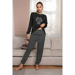 Pajamas Autumn Winter Animal Printing Women's Long Sleeve Top Trousers Loungewear Cute Cat Two-piece Set Pajamas Pyjama Damen - flohmarkt-deutschland.shop