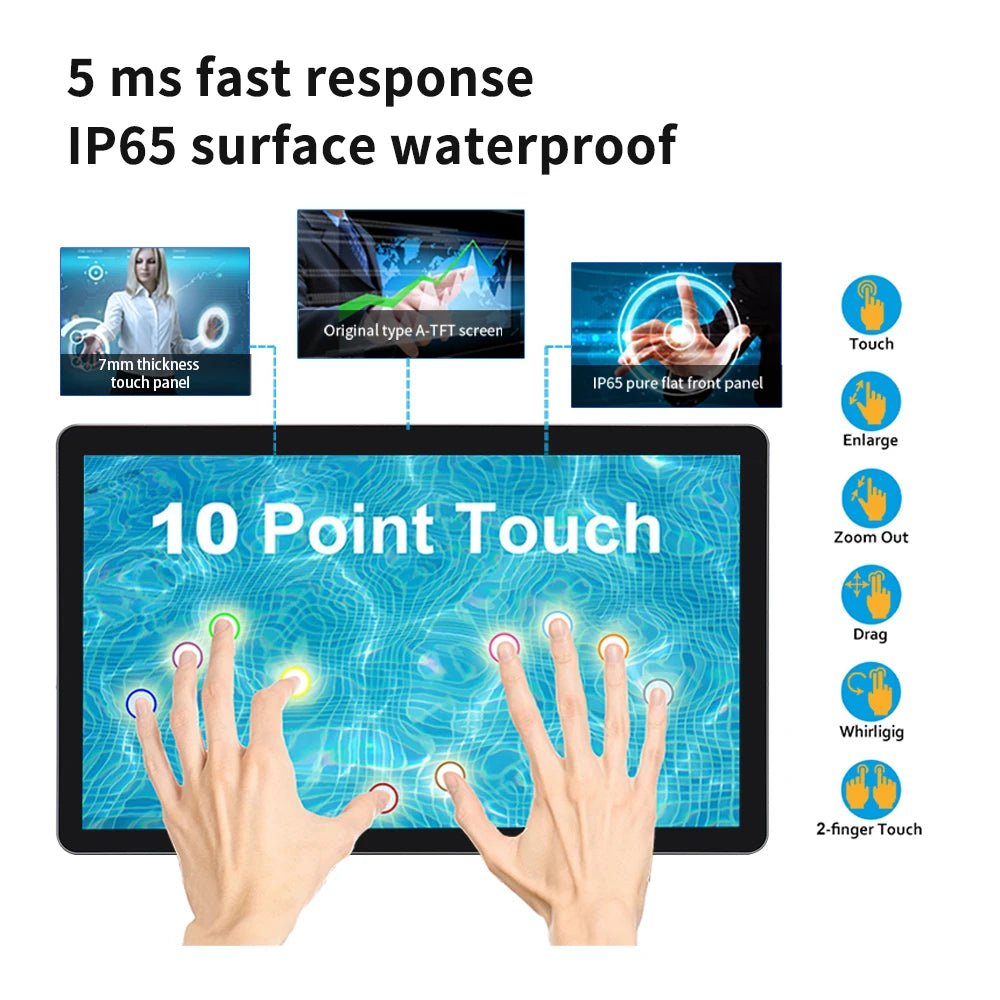 PCAP Multi-Touch Display 8"-43" – Wandmontage, Android 11/12/14, All-in-One PC - flohmarkt-deutschland.shop