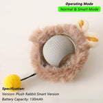 PetTech Interaktives Ballspielzeug Katze Hund - Automatischer Rollender Ball Mit Schwanz Nachahmung Und Wiederaufladbar - flohmarkt-deutschland.shop